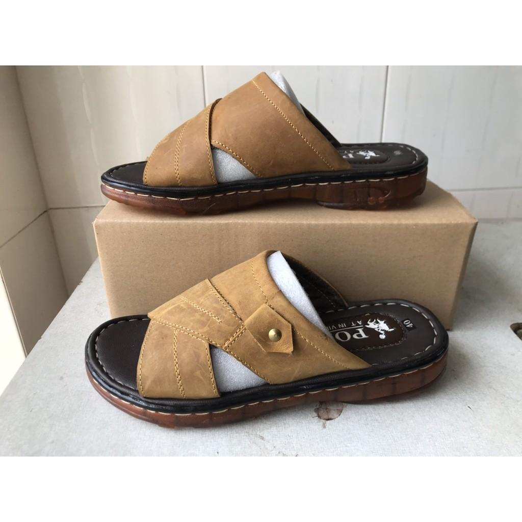 Dép da bò mẫu mới 2021 ms 034