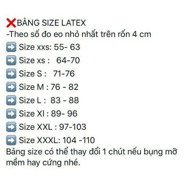 Đai nịt bụng Latex 25 xương thép loại dài cao 29 cm