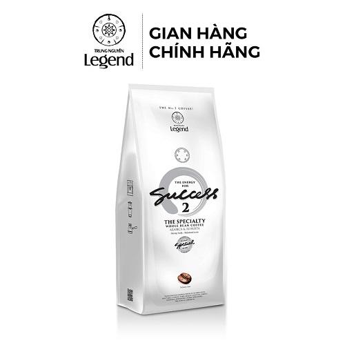 Combo 2 Bịch Cà phê Pha Máy - Hạt Mộc Legend Success 2 - Arabica, Robusta thế chất mạnh, vị cân bằng (Gói 1 kg)