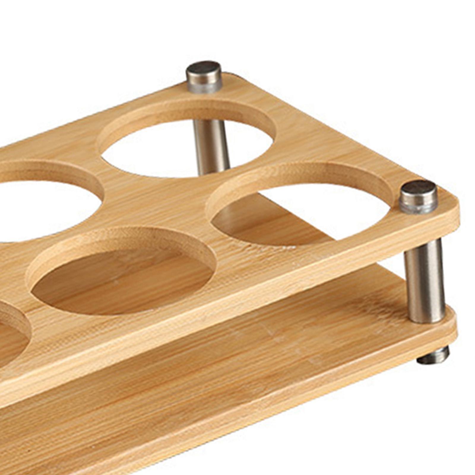 Glasses Holder Wood Cup Rack Holder Serving Tray Durable for Bar Events