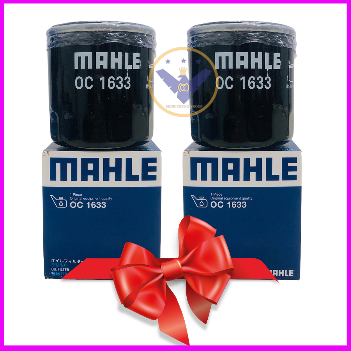 Combo 2 Lọc nhớt chính hãng Mahle OC-1633 cho xe Mazda 2,3,6, Cx 5, CX 8, CX 9