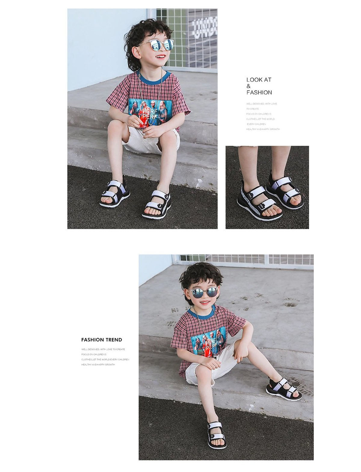 Dép quai hậu Kids cho bé trai thiết kế chống trơn trượt theo phong cách Hàn Quốc
