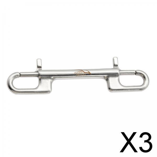 3xStainless Steel Swivel Bolt Snap Hook Clip Scuba Diving 12.2cm Double Ended