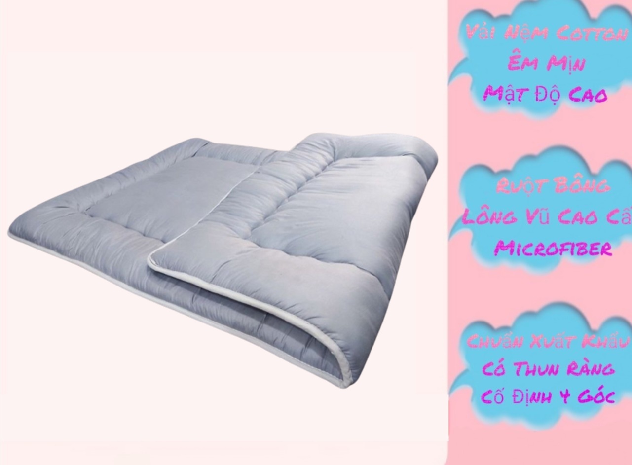 Nệm topper xuất Nhật 7CM Tặng Kèm Áo Bảo Vệ Nệm