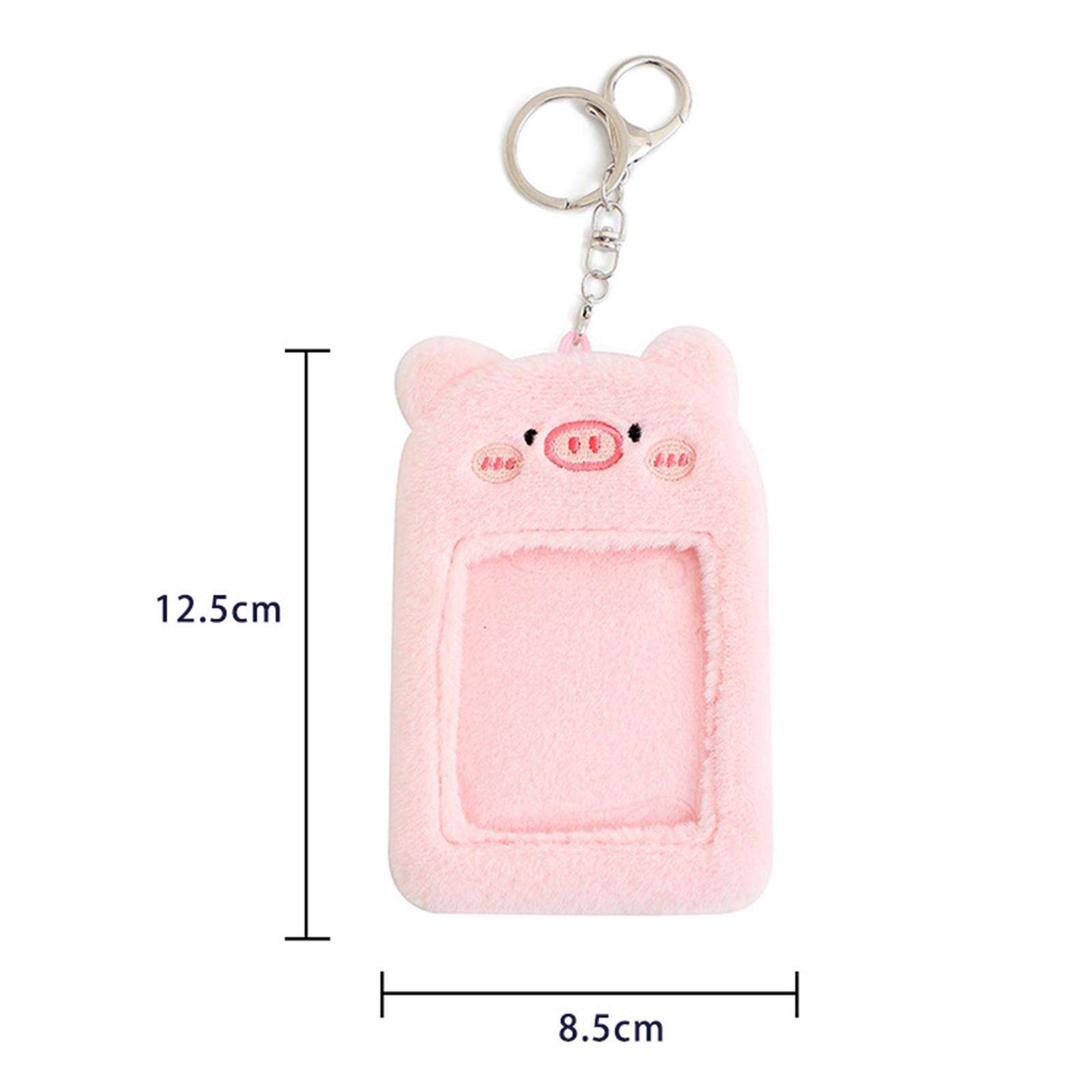 2x Cute Plush Keychain Holder Photo Sleeves Photocard Holder for Wedding