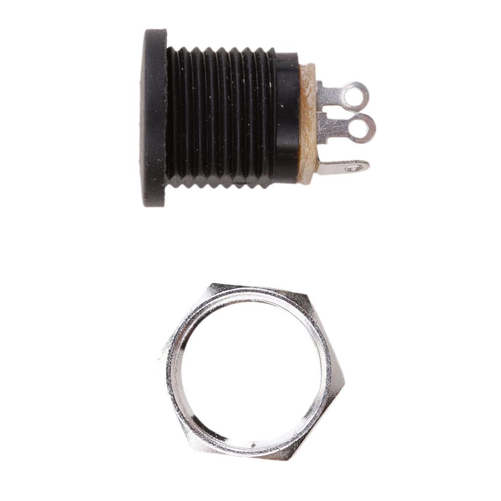 10x DC Power Supply  Plug Socket Female Panel Mount Connector 5.5x2.1mm