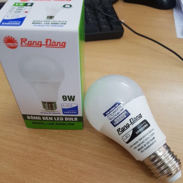 Combo 10 Bóng đèn led tròn 9W Rạng Đông, Model LED BULB LED A60N1/9w