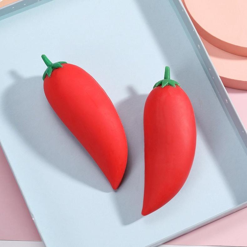 Squishy HÌNH QUẢ ỚT Mochi đồ chơi bóp tay mềm mịn dễ thương chân thực giảm stress co dãn đàn hồi ngộ nghĩnh bóp