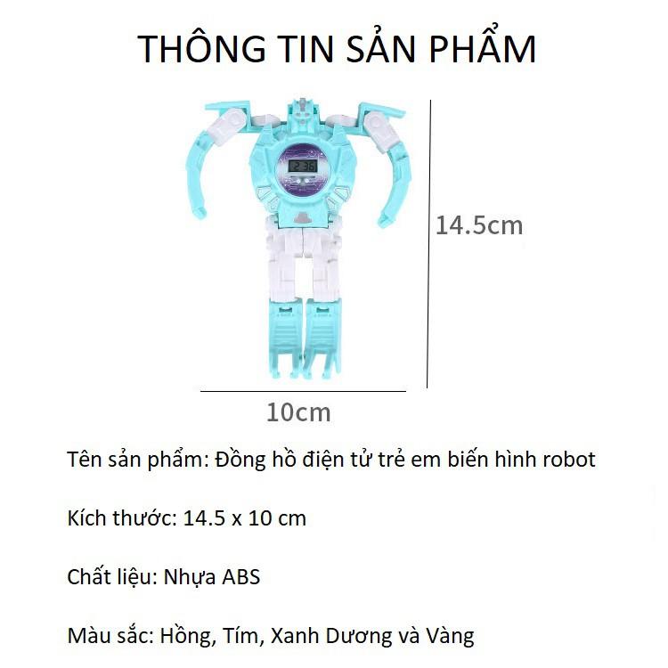 Đồng Hồ Điện Tử Trẻ Em Biến Hình Robot đáng yêu cho bé trai và bé gái