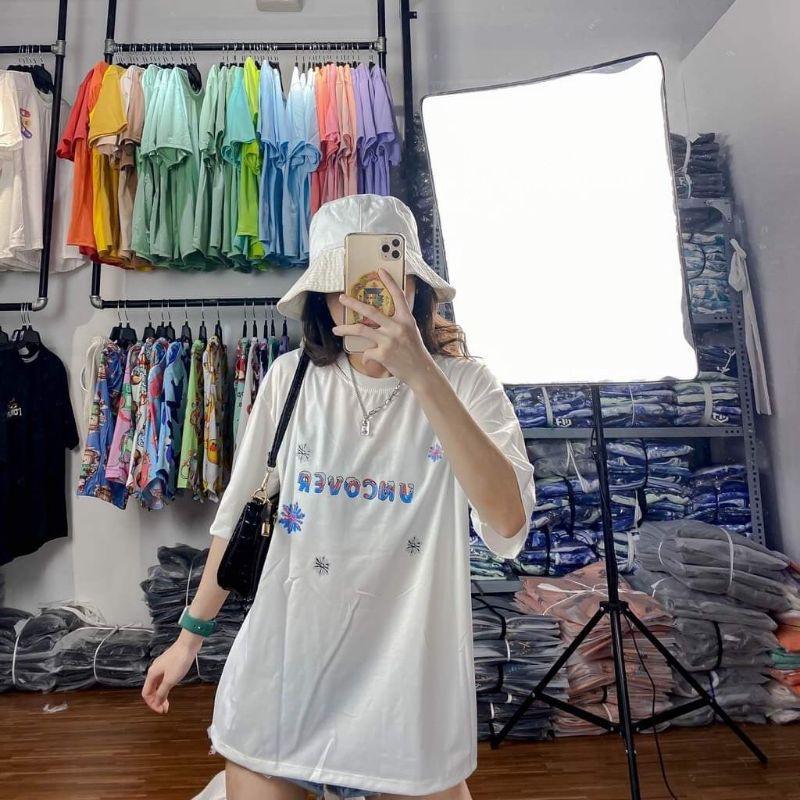 Áo thun form rộng Unisex 75kg đổ lại mặc đẹp