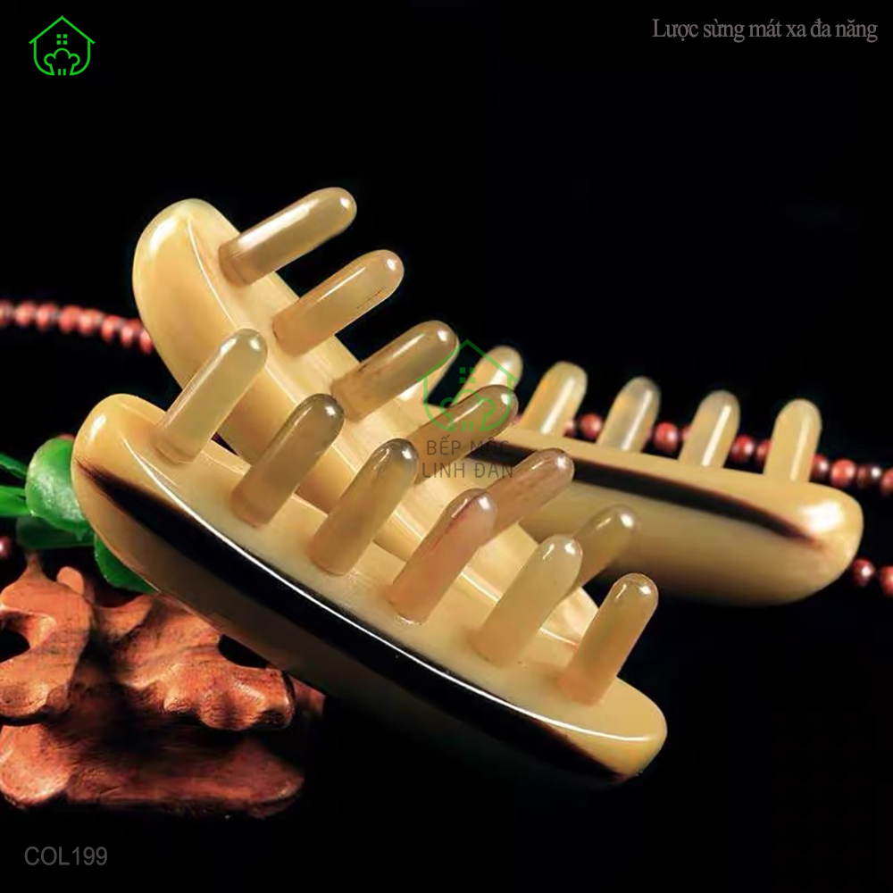 Lược Sừng Mát Xa Toàn Thân Đa Năng Thư Giãn - Giúp Lưu Thông Khí Huyết