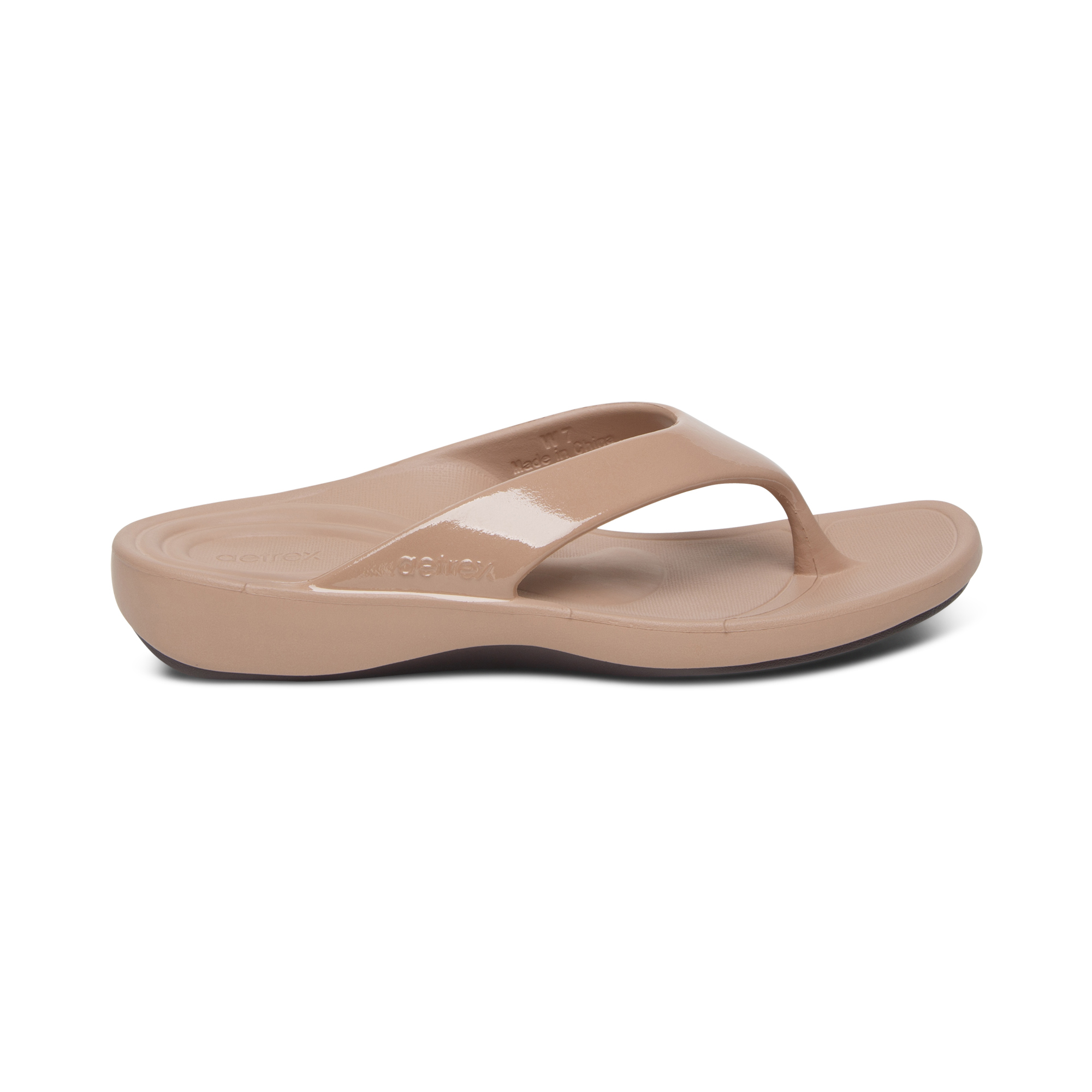 Dép xỏ ngón sức khỏe nữ Aetrex Maui Mocha - nâng vòm giảm đau gót , lòng bàn chân