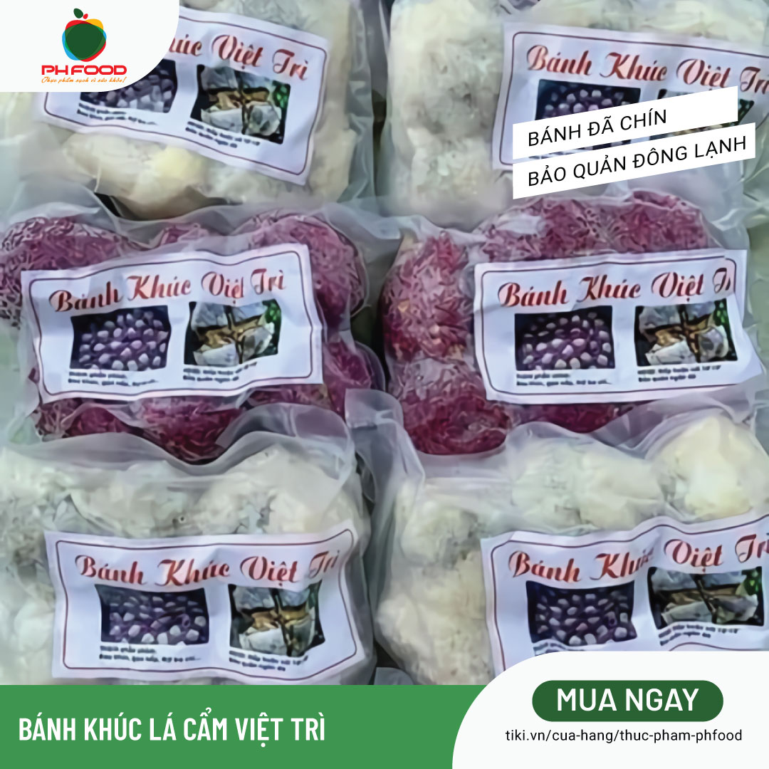 - Bánh Khúc Lá Cẩm Việt Trì - Túi 10 Cái - Đông Lạnh