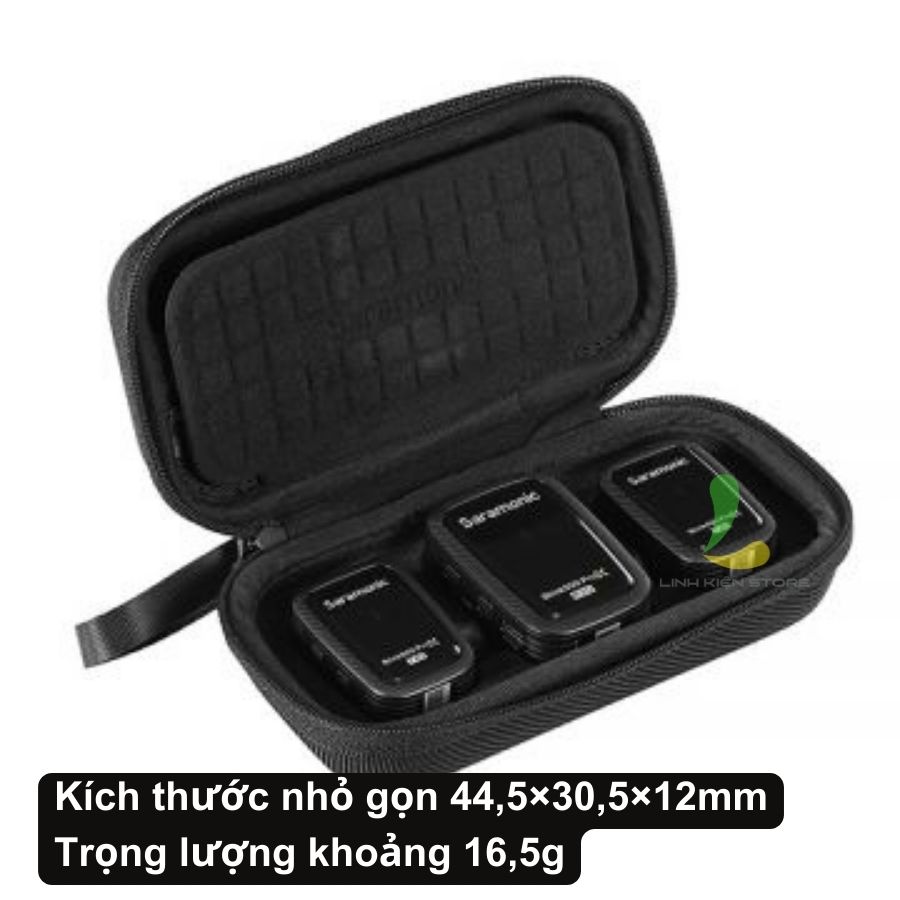 Micro thu âm Saramonic Blink500 ProX Q20 - Micro ghi âm pin 10h và truyền dẫn công nghệ tần số không dây 2.4GHz - Hàng nhập khẩu