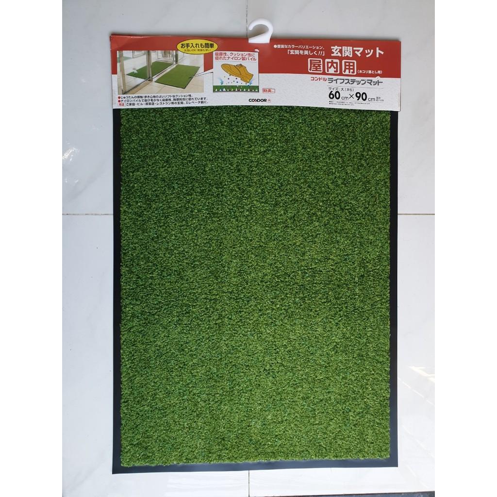 Thảm Welcome cao cấp kích thước 60x90CM CONDOR Đế cao su chống trượt DOORMAT Xanh lá đậm