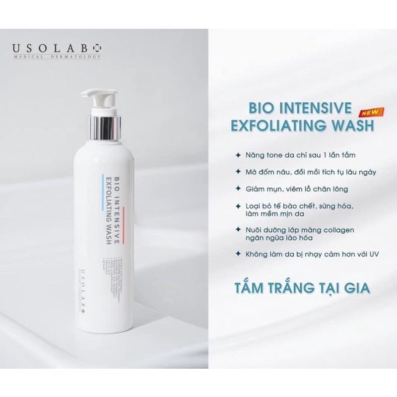 Sữa Tắm Truyền Trắng Usolab - Dưỡng Ẩm Chống Lão Hoá Da Thế Hệ Mới Bio Intensive Exfoliating Wash 250ml