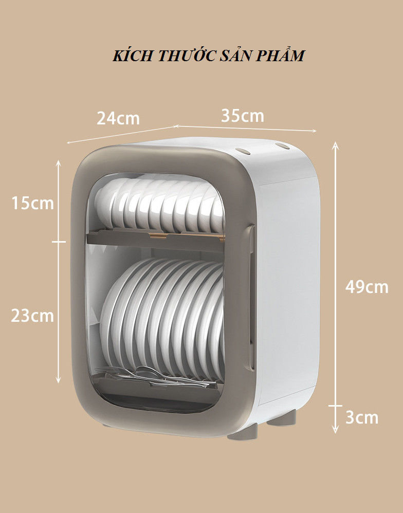 Tủ chén dĩa khử trùng tia cực tím Dung tích 35L