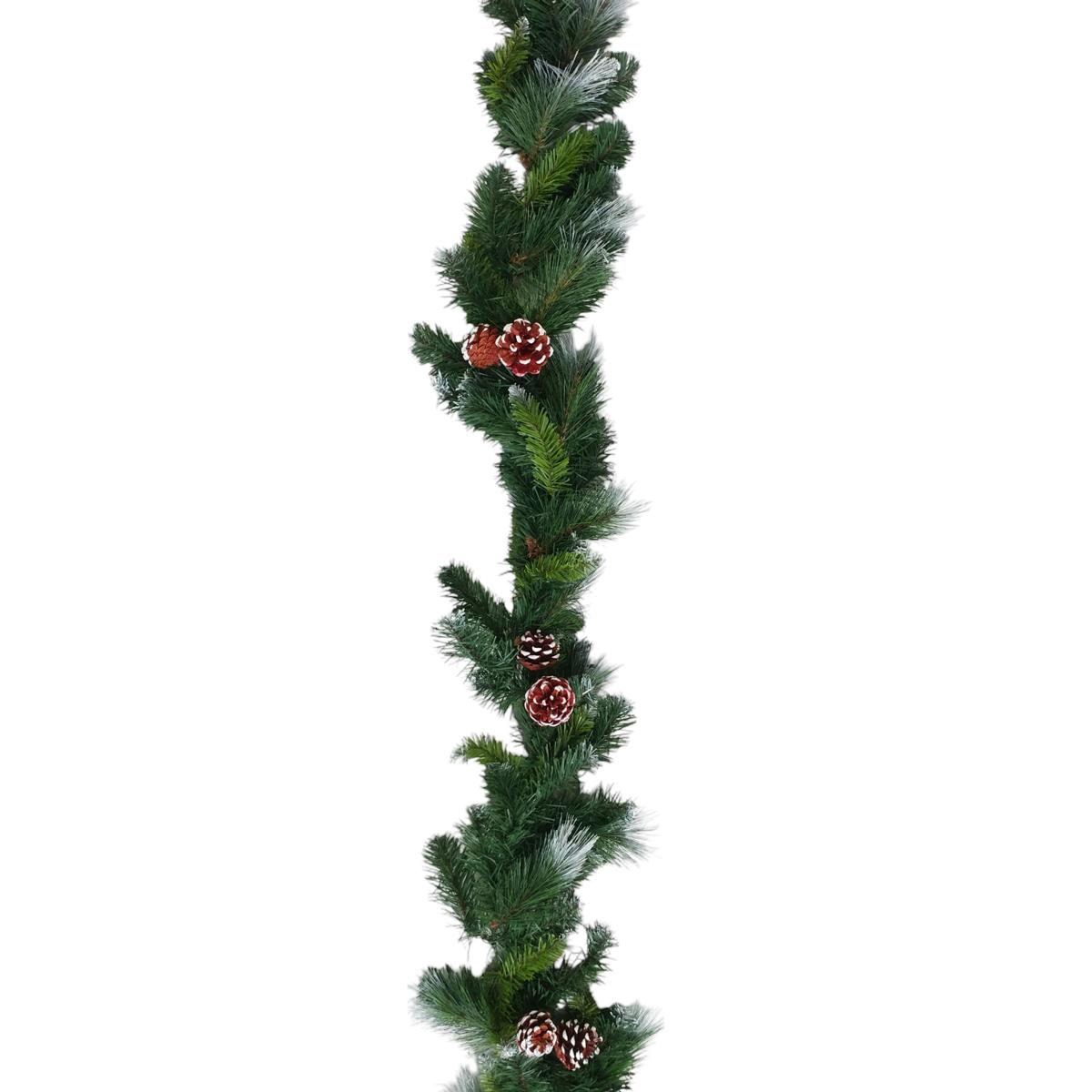Dây Trang Trí Noel 3 Loại Lá Phun Sơn 270 cm - Chaang Chiia LP-G-GLA