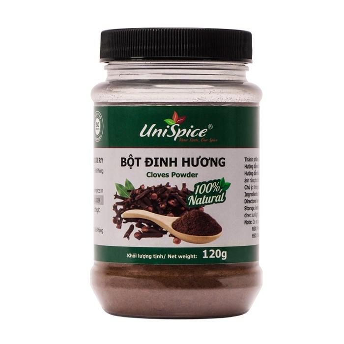 Bột đinh hương Unispice lọ/hũ 120g-Gia vị tự nhiên- thơm mịn cao cấp