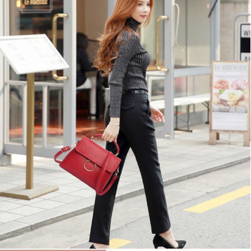 Túi xách thời trang cá tính 208102-4 tặng móc treo chìa khóa da thật M 550