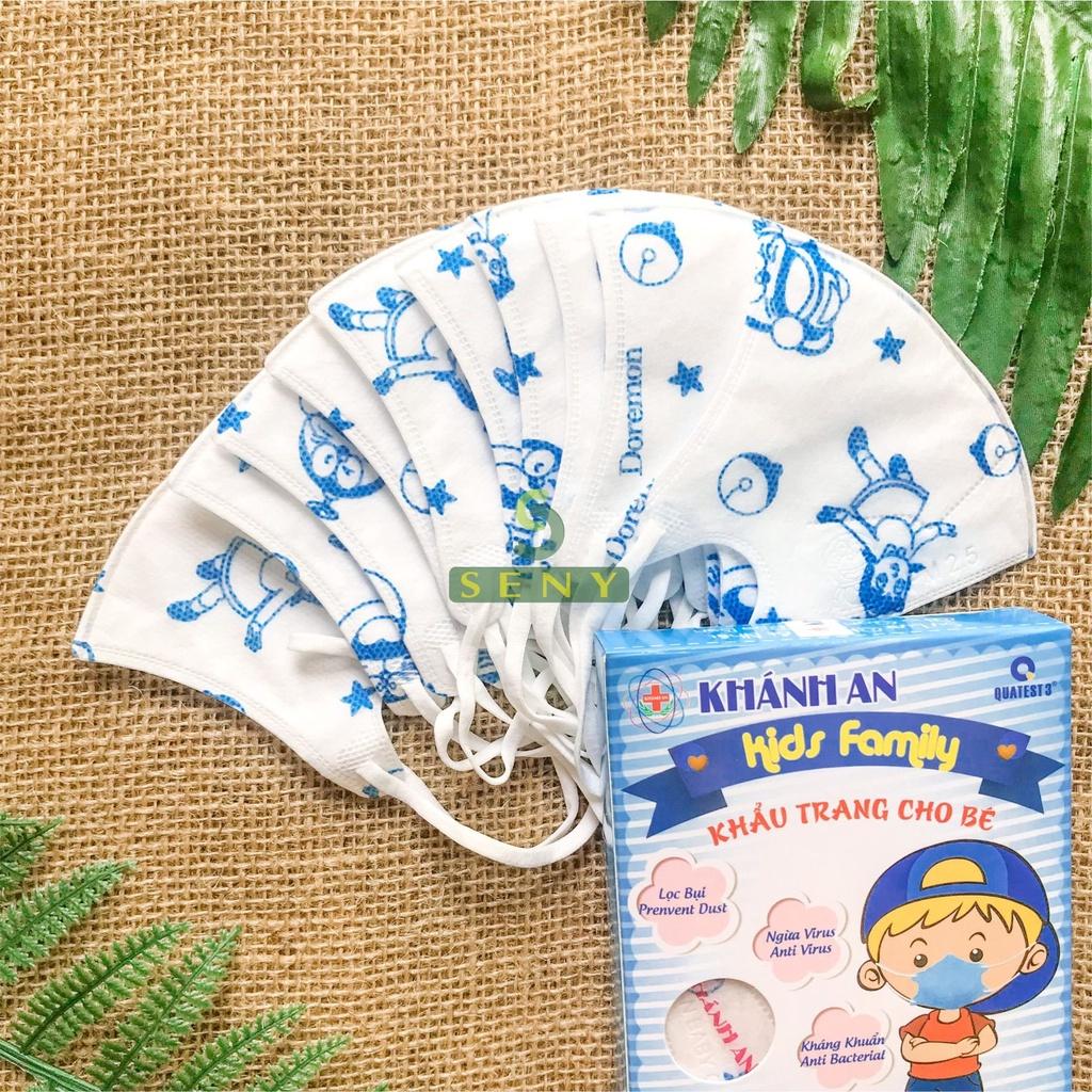 Combo 5 hộp khẩu trang trẻ em cho bé 3D Mask Hộp 10 cái Khánh An ngăn vi khuẩn khói bụi KID10