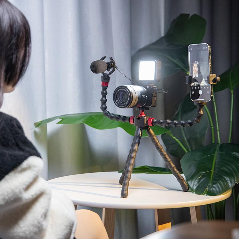 Ulanzi MT-11 Octopus Actopus Facility Tràn cho điện thoại DSLR DSLR GoPro Camera kéo dài 1/4 '' Vít với bóng đầu clip điện thoại Coldshoe: MT-33