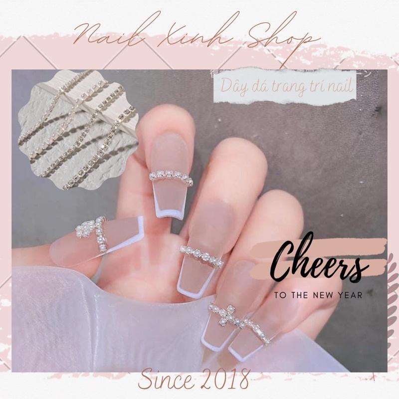 Dây xích đá nail trang trí móng