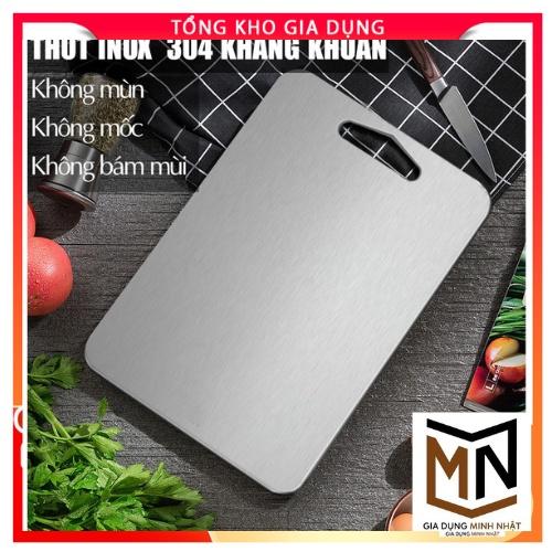 THỚT INOX 304 CAO CẤP SIZE LỚN Kháng Khuẩn Cường Lực- Vệ Sinh Dễ Dàng- Rã Đông Nhanh - Chống Ẩm Mốc