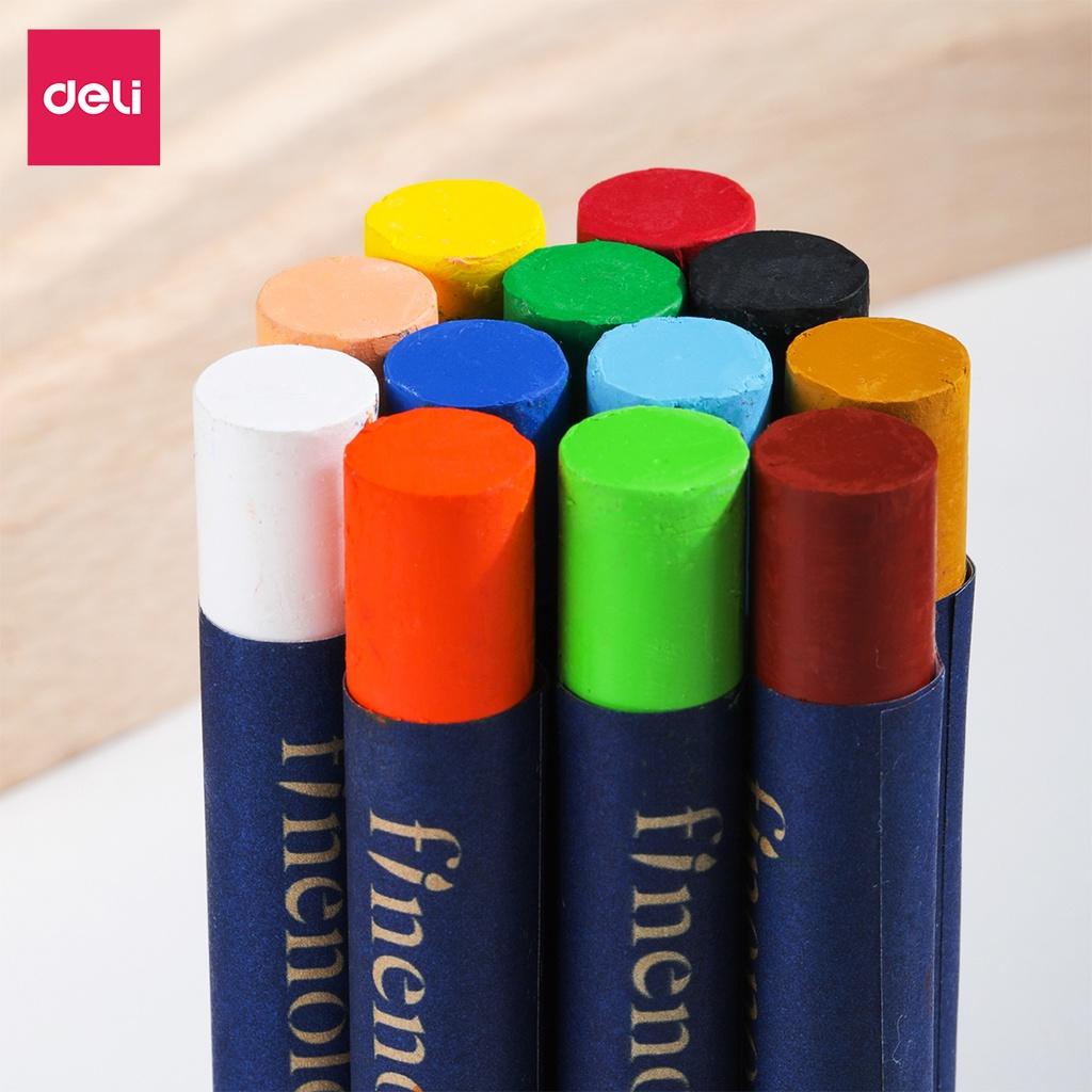 Bút Màu Sáp Dầu Chuyên Nghiệp Oil Pastels Phiên Bản Cao Cấp Finenolo Vẽ Tranh Tô Màu Học Sinh Deli - Hộp Giấy Hiện Đại Chất Mềm Mịn - EC212 