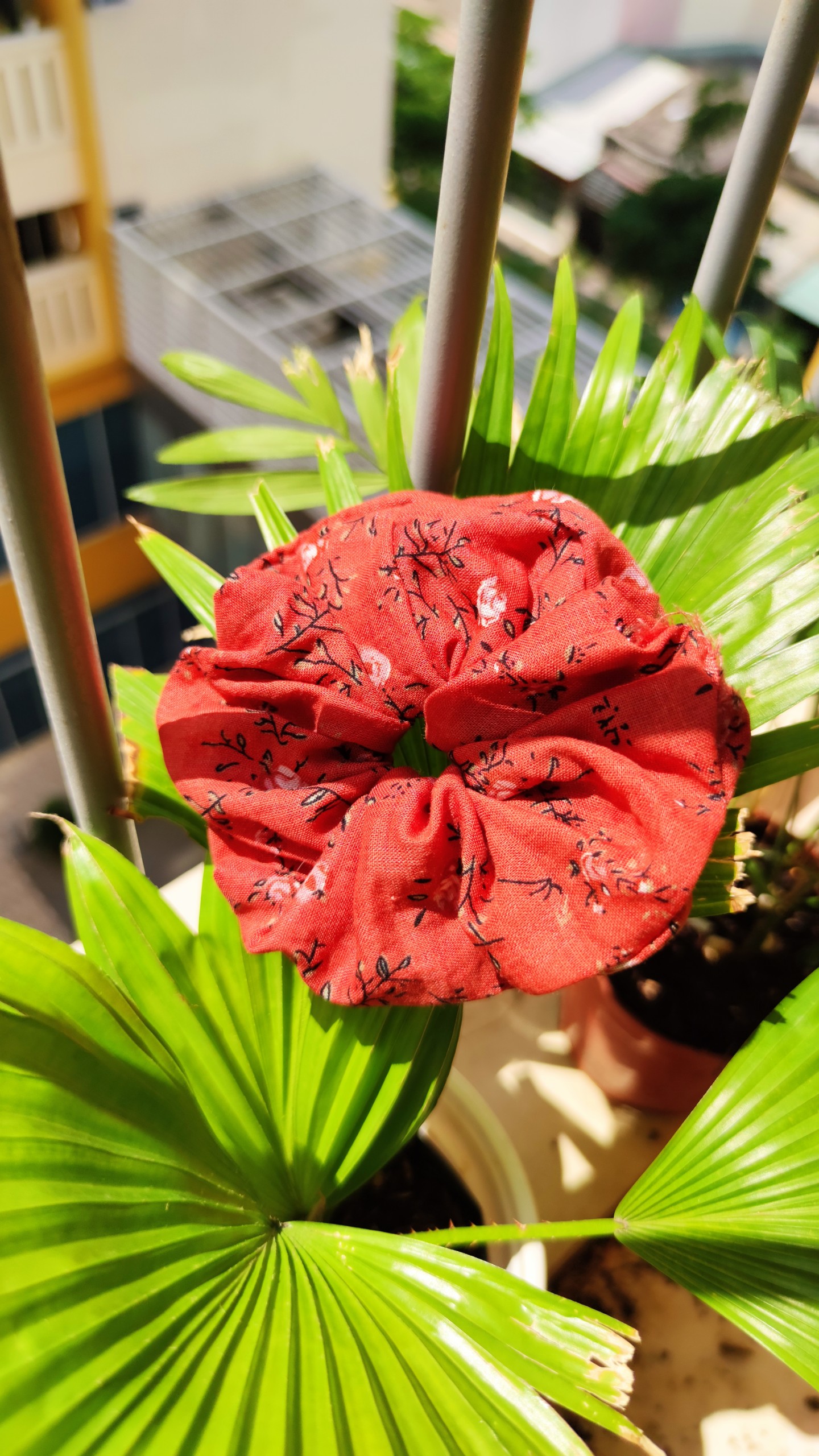 Scrunchies vải hoa - Dây cột tóc vải hoạ tiết hoa cỏ