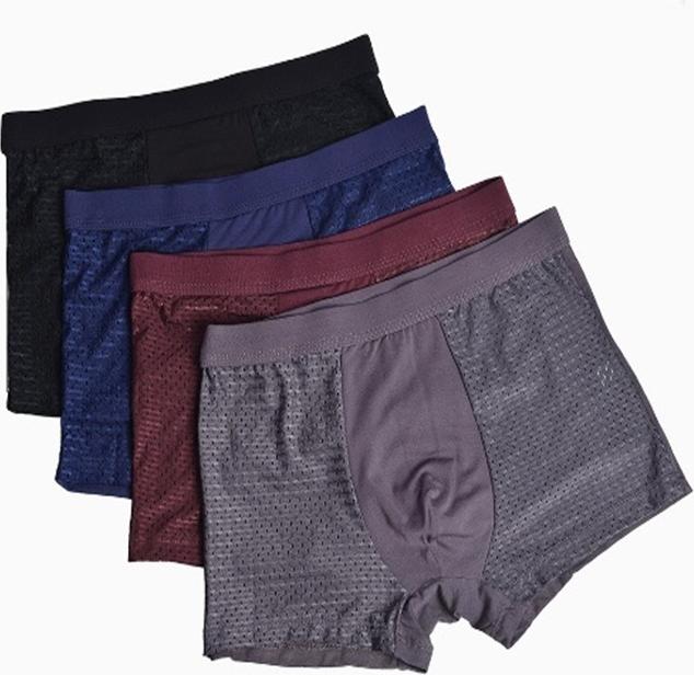 Combo 4 Quần Sịp Đùi Boxer Thông Hơi Thoáng Mát - Quần Lót Nam