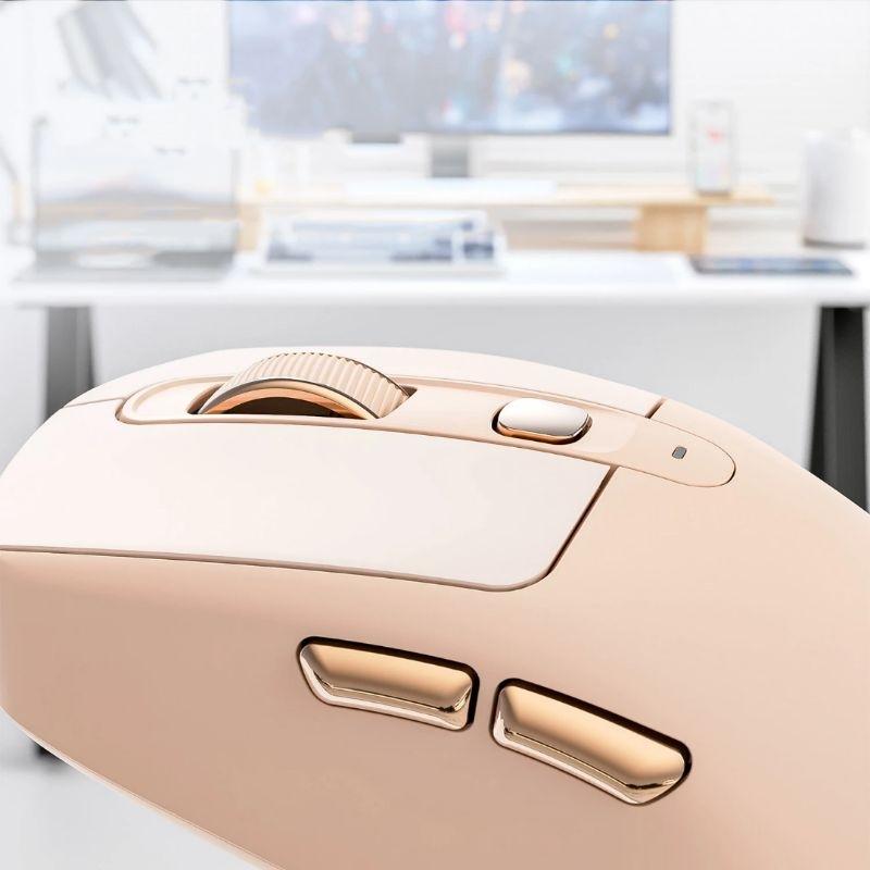 Chuột Bluetooth Không Dây TEKKIN A3 Pin Sạc Kết Nối 2 Chế Độ Cho Máy Tính Laptop - hàng chính hãng