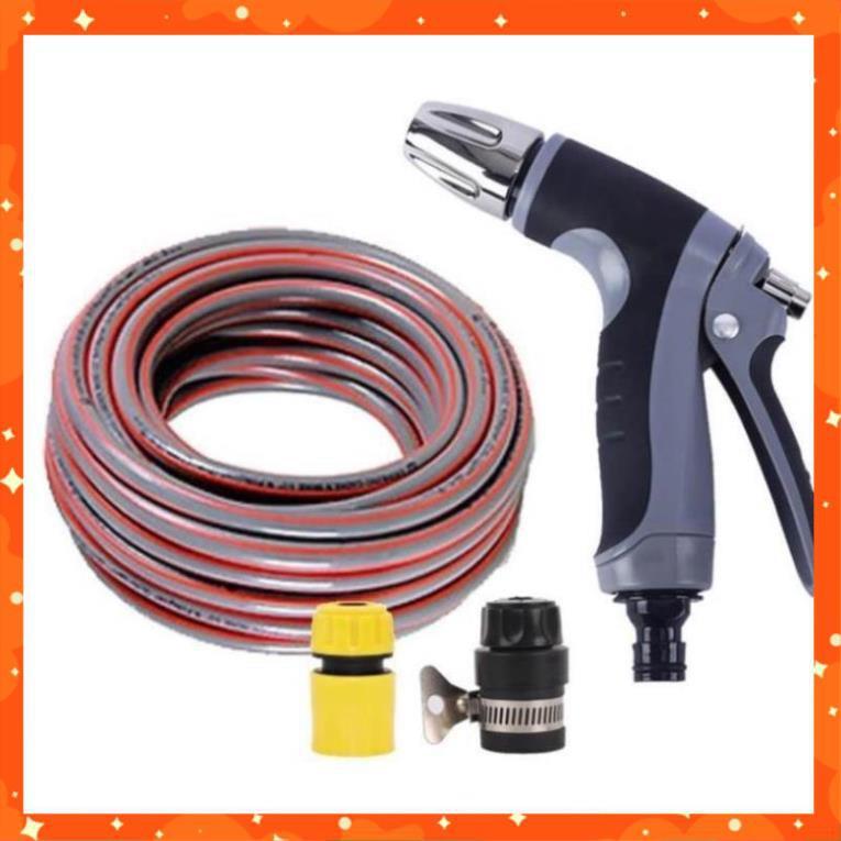 Bộ dây và vòi xịt tăng áp rửa xe tưới cây 206817