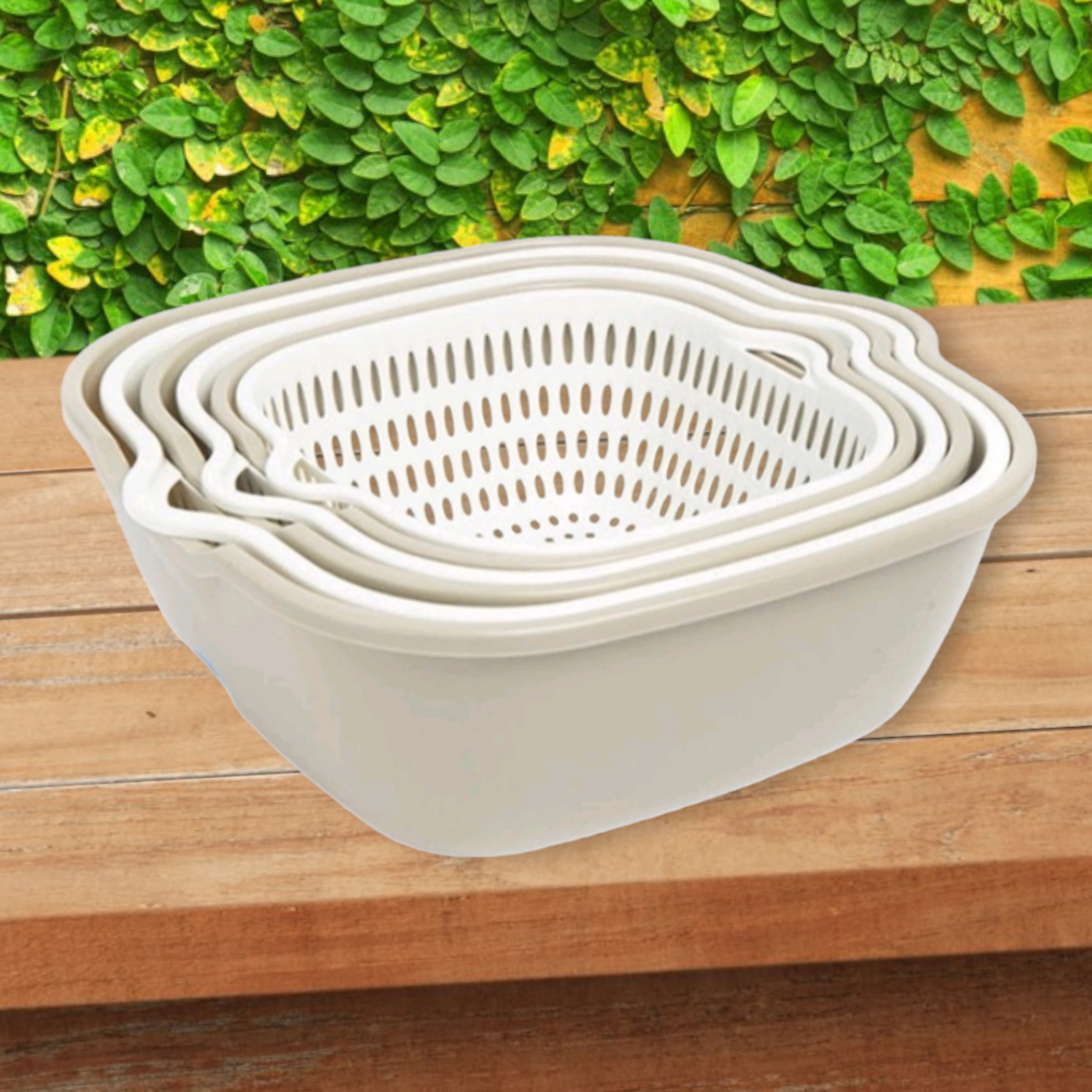 SET 3 BỘ THAU CHẬU RỔ NHỰA VIỆT NHẬT GỒM 3 RỔ 3 THAU CHẬU