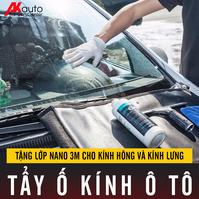 [Áp dụng HCM] Gói Tẩy Ố Kính Xe Hơi- Tặng Lớp Nano cho Kính Hông và Kính Lưng