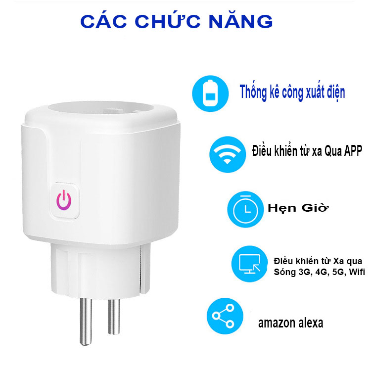 Ổ cắm không dây thông minh ANNCOE Smart Plug (Wifi) AC01 - Hàng Chính Hãng