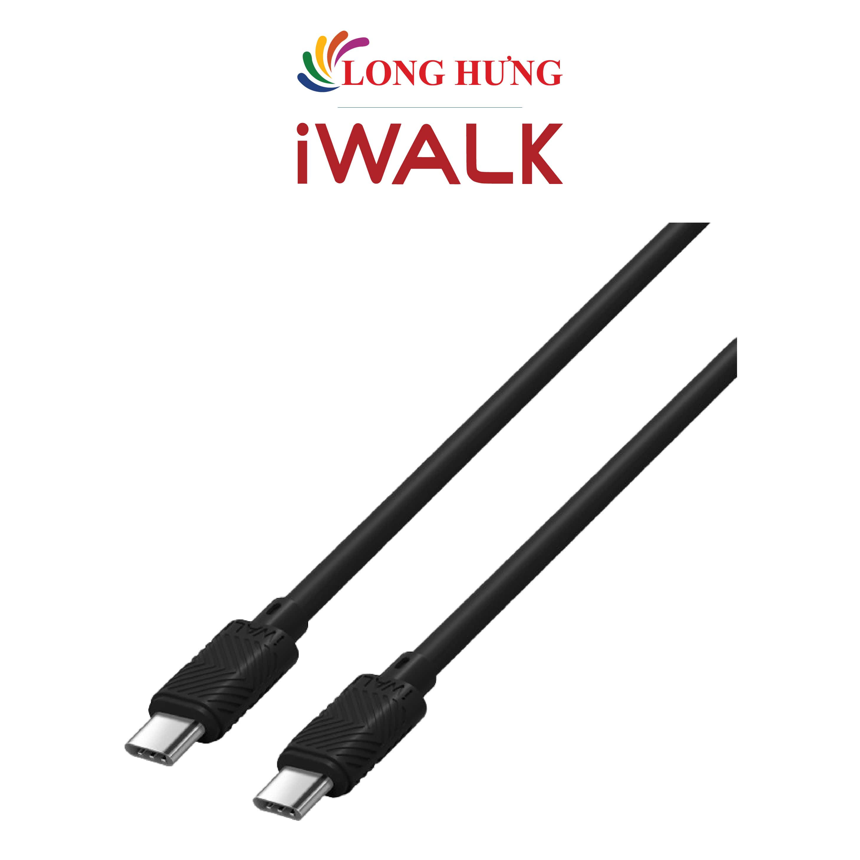 Cáp USB Type-C to Type-C iWalk Twisterr Edge 1.2m CST021CC - Hàng chính hãng