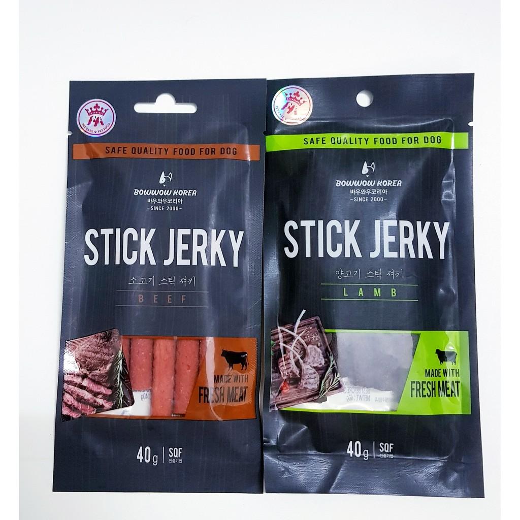 Thịt bò que, cừu que Bowwow cho chó - Snack Stick Jerky 90g