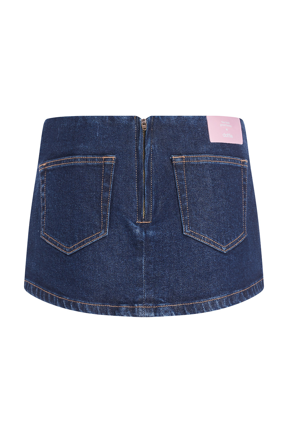DOTTIE - Chân váy mini đắp túi - Xanh đậm - S0169
