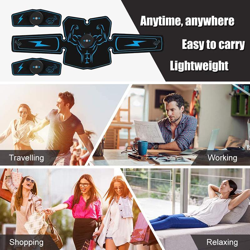 Tập Cơ Bụng Máy Kích Thích Điện USB Sạc Bụng Rung Dây ABS Cơ Huấn Luyện Slim Thiết Bị Tập Thể Dục