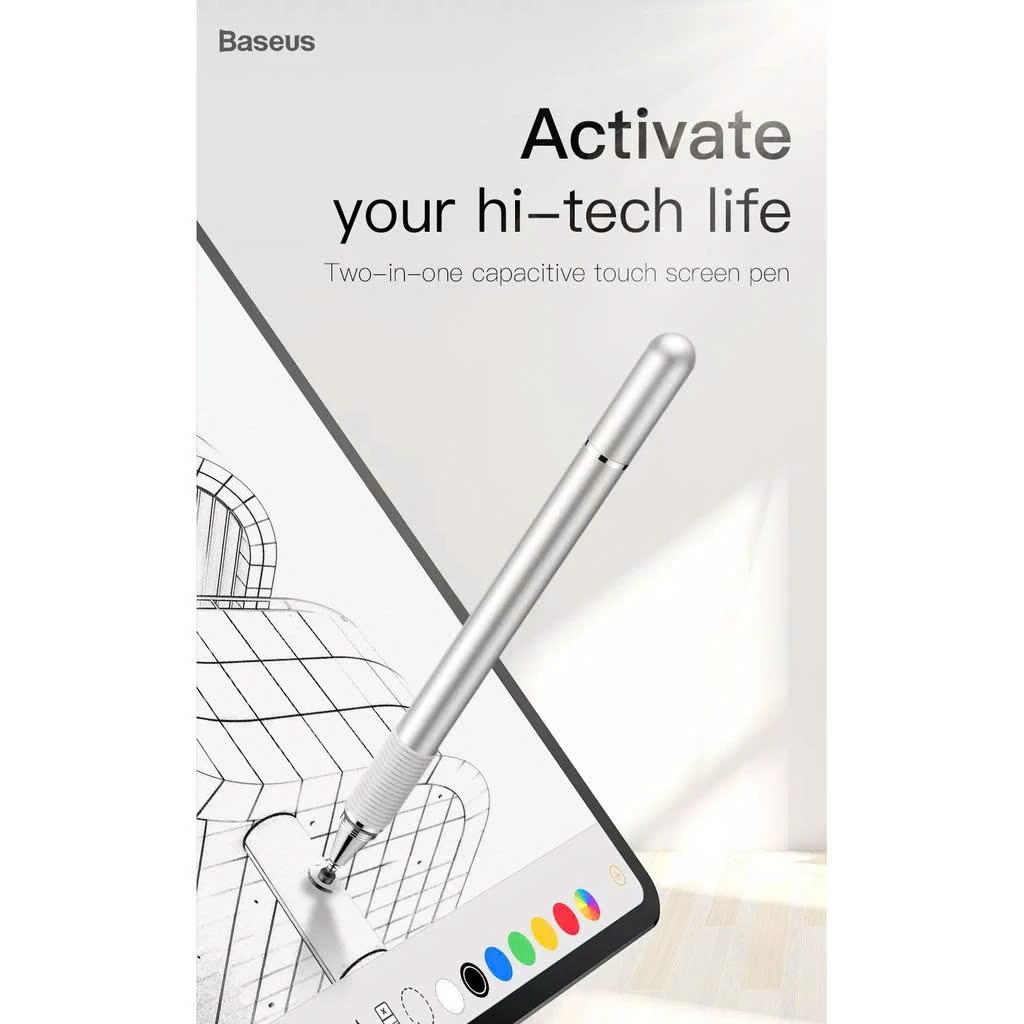 Bút Cảm Ứng Điện Dung 2 Trong 1 Cho Smartphone Tablet IPad - Màu Ngẫu Nhiên - Hàng Nhập Khẩu