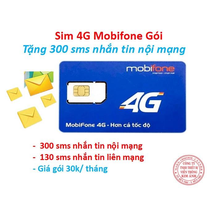 SIM Mobifone Gói S30P Ưu đãi 300 SMS miễn phí, Nhắn tin thả ga chỉ 30K/tháng, Sim Mobi S30P Hàng Chính Hãng