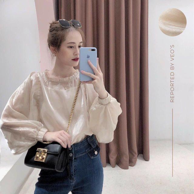 Áo voan tơ nhũ kèm lót