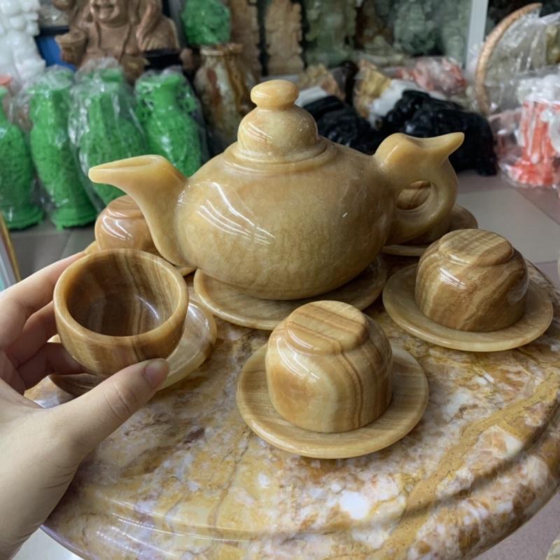 Bộ Ấm Trà Đá Vân Gỗ Cỡ Lớn Bao Đẹp