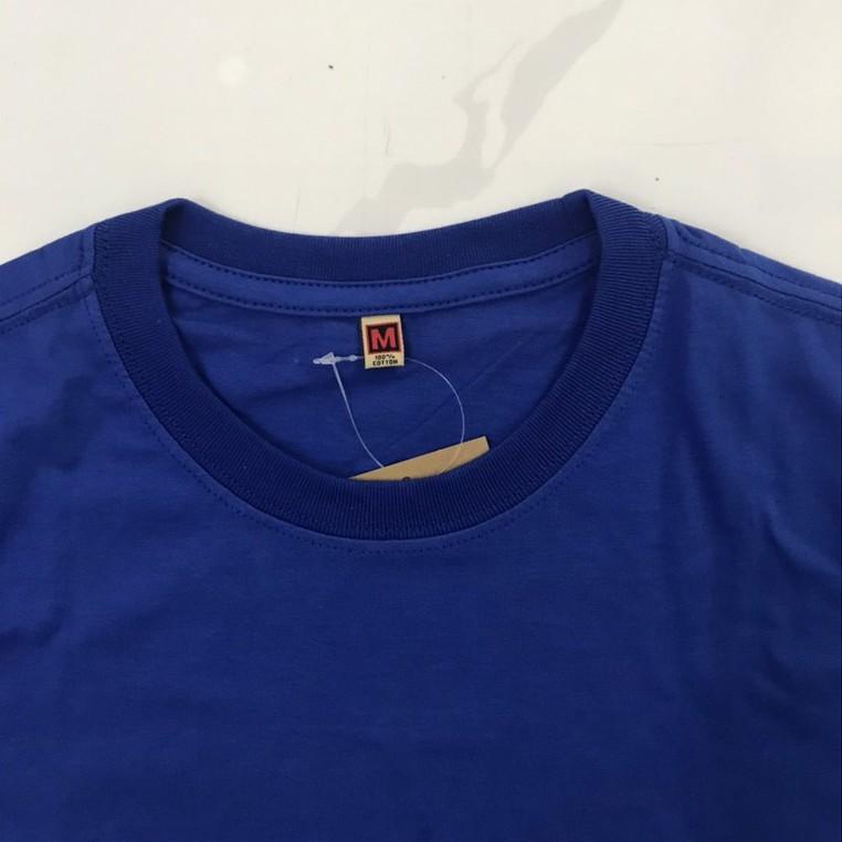 Áo thun nam, áo thun nữ 100% cotton 2 chiều cao cấp - Màu xanh bích