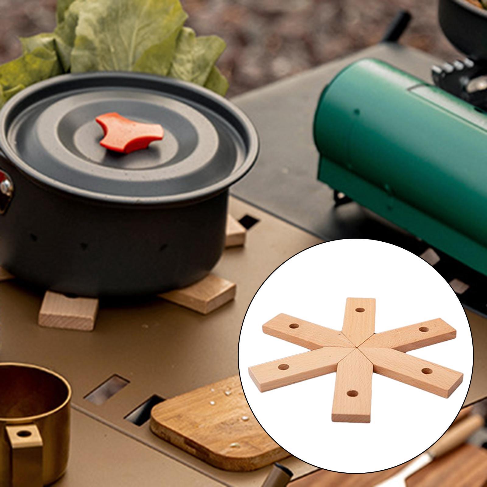 Wooden Placemat Dining Table Mat Coasters Beech Wood Drinkware for Outdoor