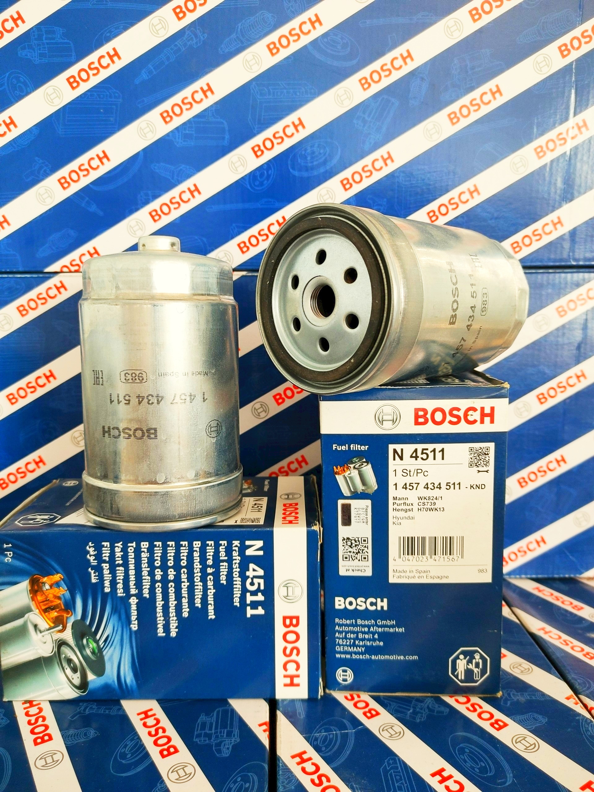 Lọc Nhiên Liệu Bosch Cho Kia Sportage 1.7/2.0 Diesel/Máy dầu