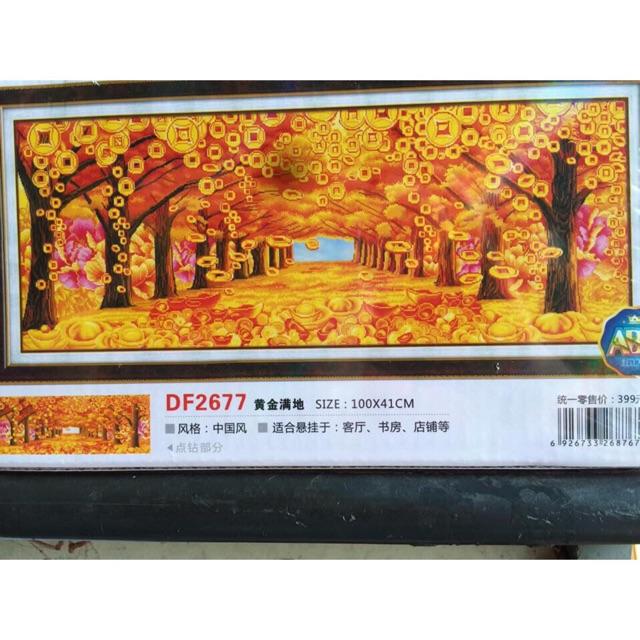 Tranh đính đá CON ĐƯỜNG TÀI LỘC,DF2677 chưa đính