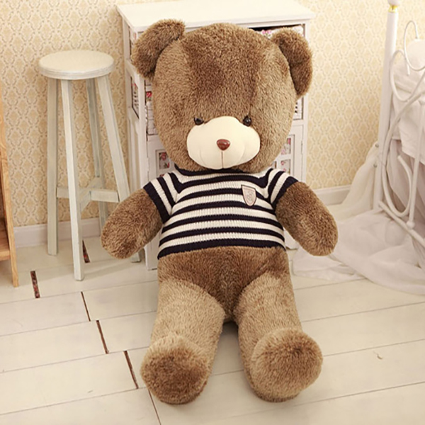 Gấu Bông Teddy Mặc Áo Len Xanh Siêu Mịn 60cm Quà Tặng Siêu Đáng Yêu (Gấu Tới Trường)