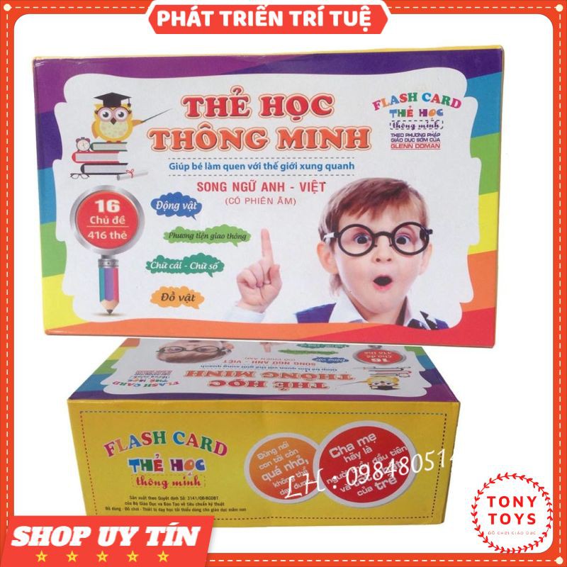 Bộ 416 Thẻ Học Tiếng Anh Thông Minh Flashcard Cho Bé - 16 chủ đề